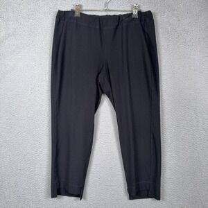 Eileen Fisher Pants Womens L Petite Black Pull On Stretch Minimalist‎ Capsule